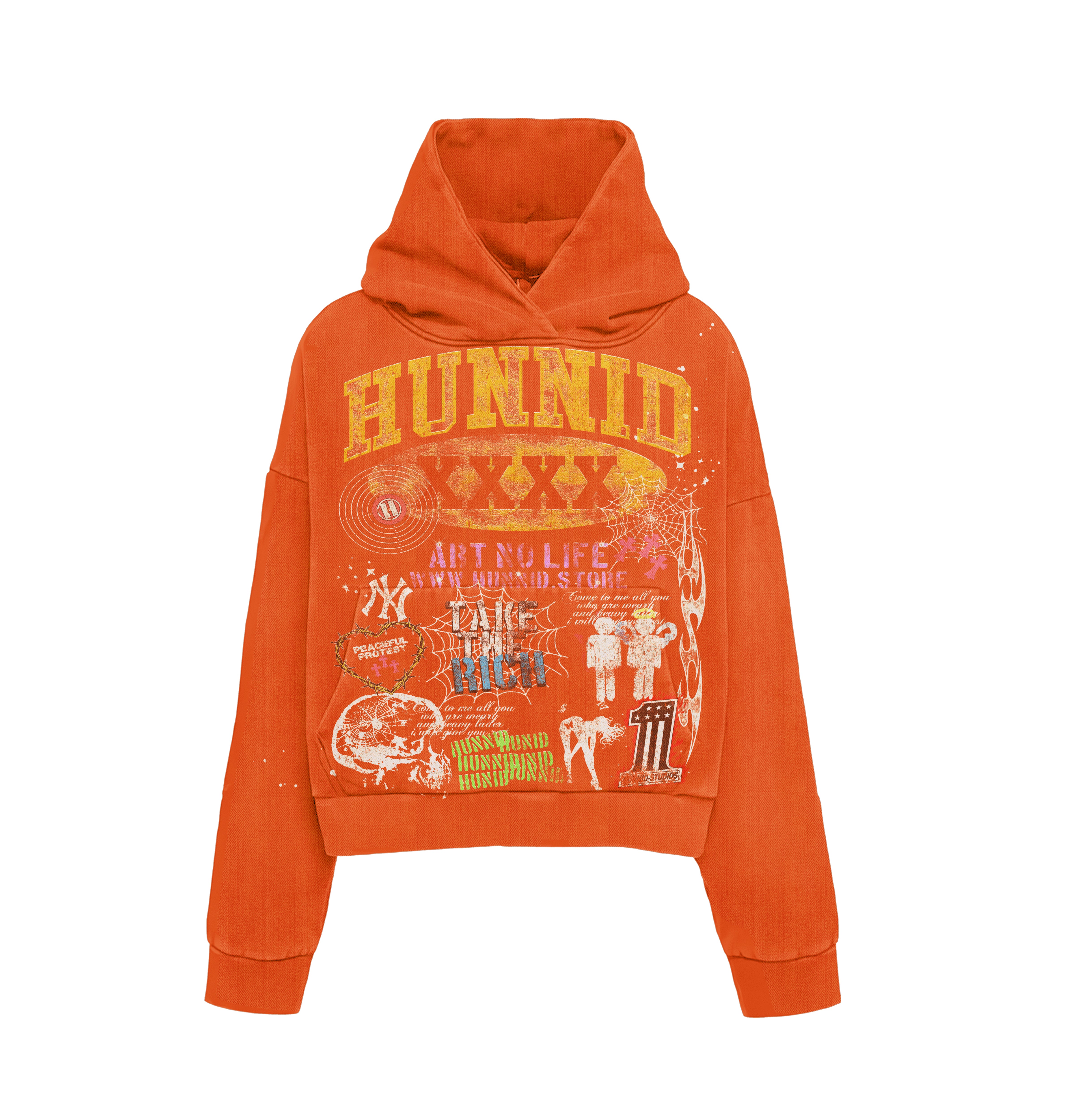 Orange ART NO LIFE Hoodie